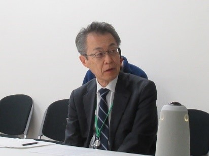 (From left) JICA Tsukuba Director Takahashi, GRIPS President Ota, and PWRI President Fujita
